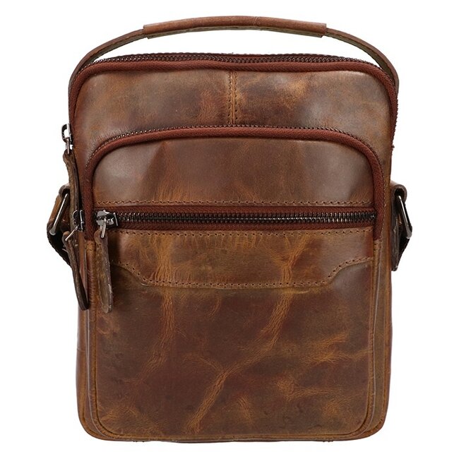 Leather Design Schoudertas 'Tjebbe' - Hunter Leer