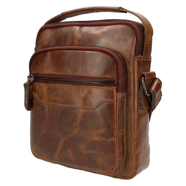 Leather Design Schoudertas 'Tjebbe' - Hunter Leer
