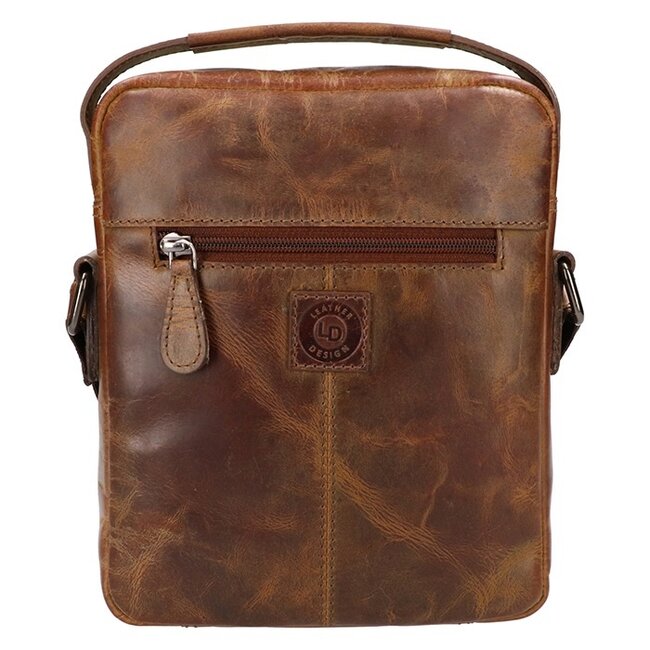 Leather Design Schoudertas 'Tjebbe' - Hunter Leer