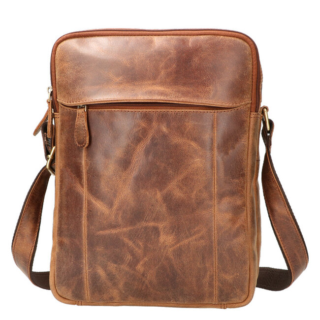 Leather Design 'Hans' XL Leren Herentas / iPad Pro Tas - Hunter Leer