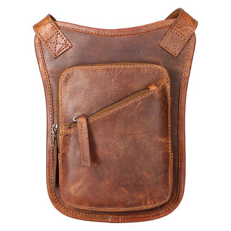 Leather Design 2-in-1 Schoudertas & Heuptas 'Bo' Hunter Leer
