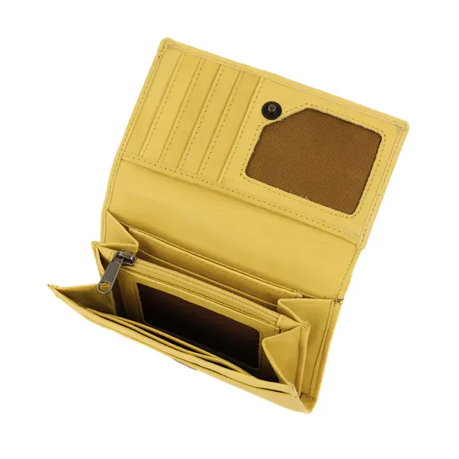 Bear Design Overslag portemonnee 'Sweety' Butter Yellow