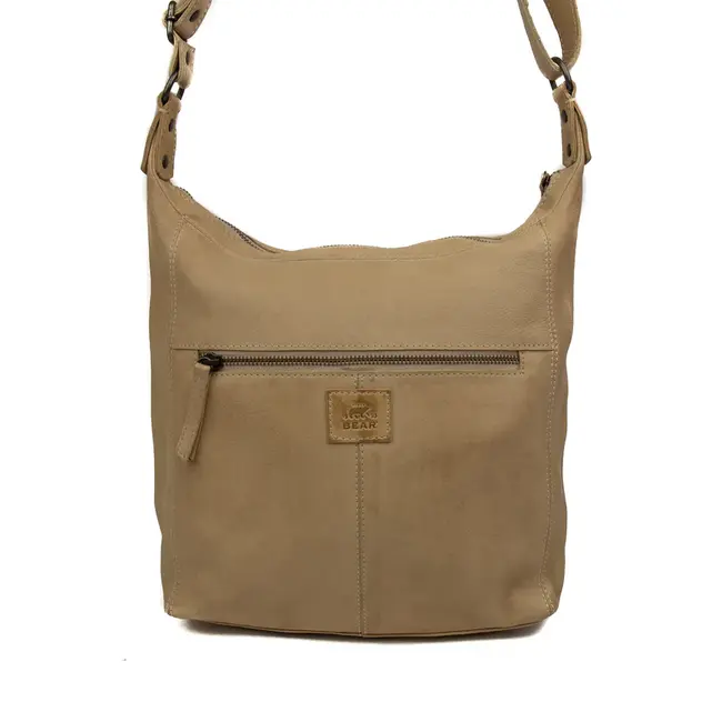 Bear Design Schoudertas 'Anna' Baltic Beige - Cow Lavato Collectie