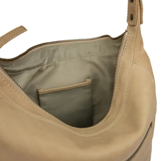 Bear Design Schoudertas 'Anna' Baltic Beige - Cow Lavato Collectie