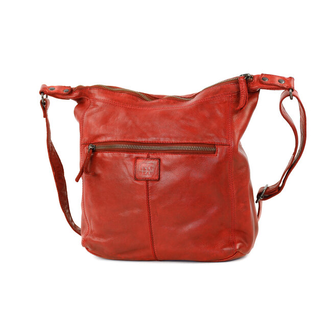 Bear Design Schoudertas 'Anna' Rood - Cow Lavato Collectie