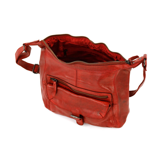 Bear Design Schoudertas 'Anna' Rood - Cow Lavato Collectie