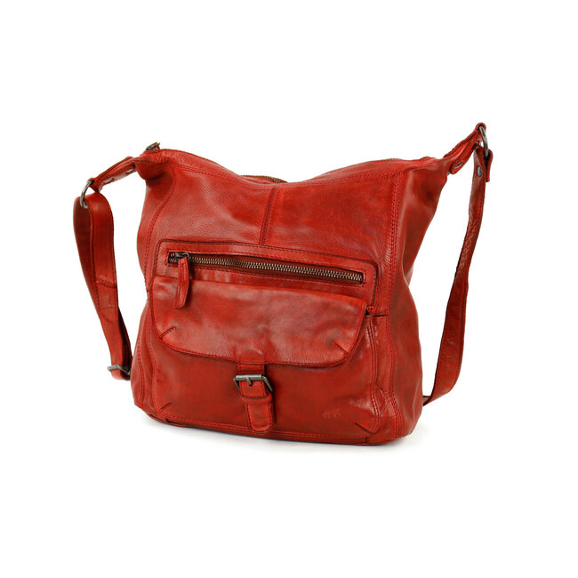 Bear Design Schoudertas 'Anna' Rood - Cow Lavato Collectie