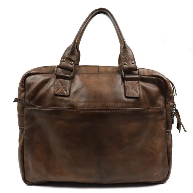 Bear Design Laptoptas 'Leandro'  Bruin - Cow Lavato Collectie
