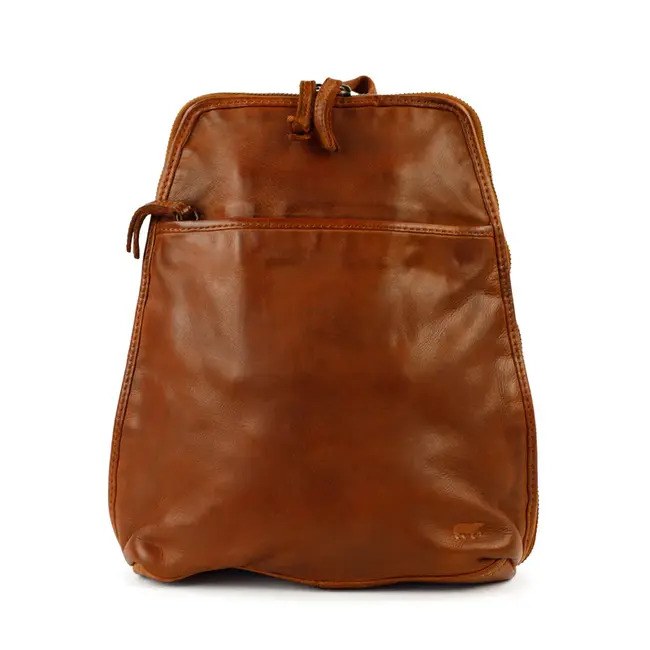 Bear Design Rugzak 'Iris' Cognac - Cow Lavato Collectie