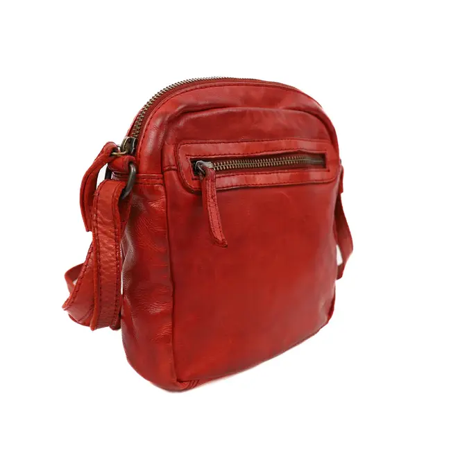 Bear Design Schoudertas 'Ray'  Rood - Cow Lavato Collectie