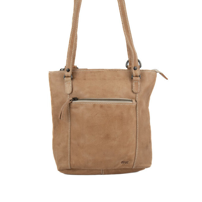 Bear Design 2 in 1 Rugzak/Schoudertas 'Sandy'  Baltic Beige - Cow Lavato Collectie