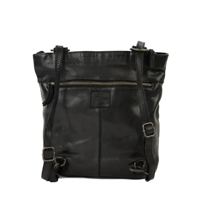 Bear Design 2 in 1 Rugzak/Schoudertas 'Sandy'  Zwart - Cow Lavato Collectie