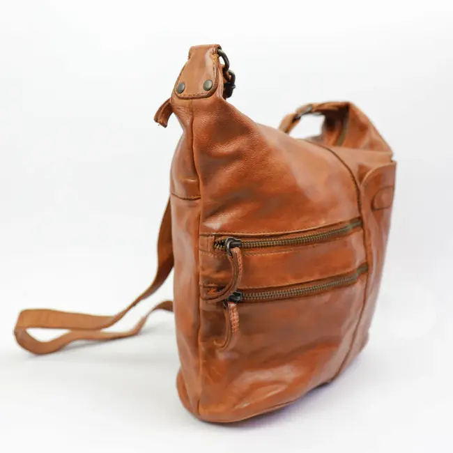 Bear Design  Schoudertas 'Frieda' Cognac Cow Lavato Collectie