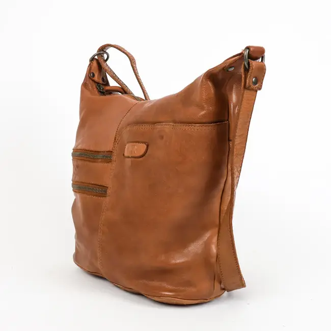 Bear Design  Schoudertas 'Frieda' Cognac Cow Lavato Collectie