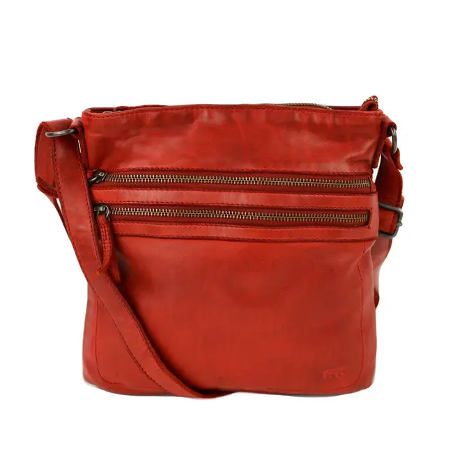 Bear Design  Schoudertas 'Luna' Rood - Cow Lavato Collectie