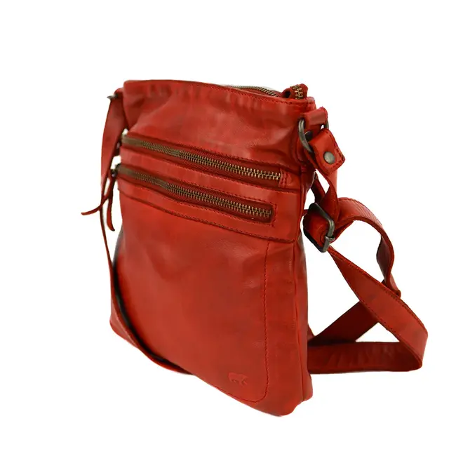 Bear Design  Schoudertas 'Luna' Rood - Cow Lavato Collectie
