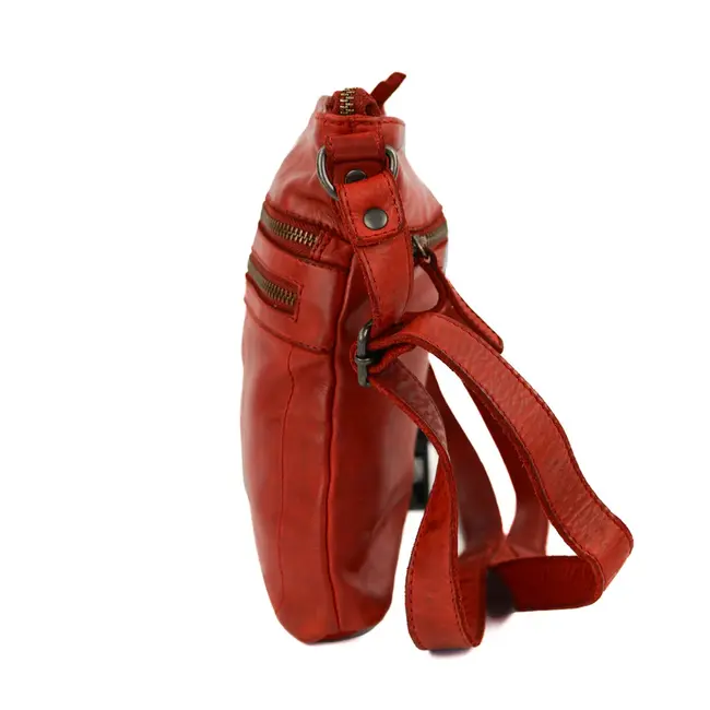 Bear Design  Schoudertas 'Luna' Rood - Cow Lavato Collectie