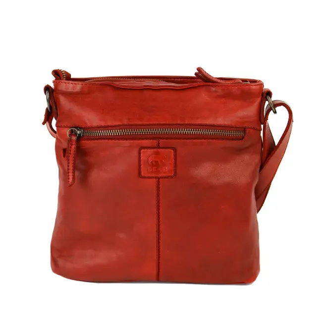 Bear Design  Schoudertas 'Luna' Rood - Cow Lavato Collectie