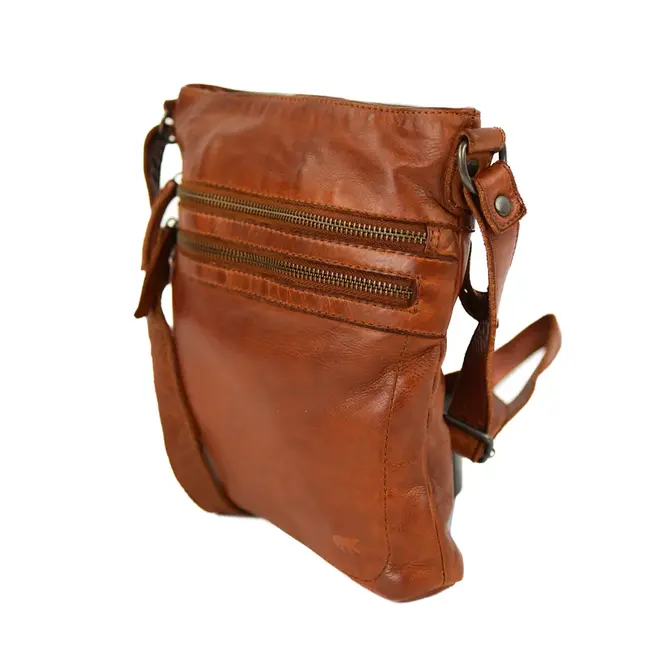 Bear Design  Schoudertas 'Luna' Cognac- Cow Lavato Collectie