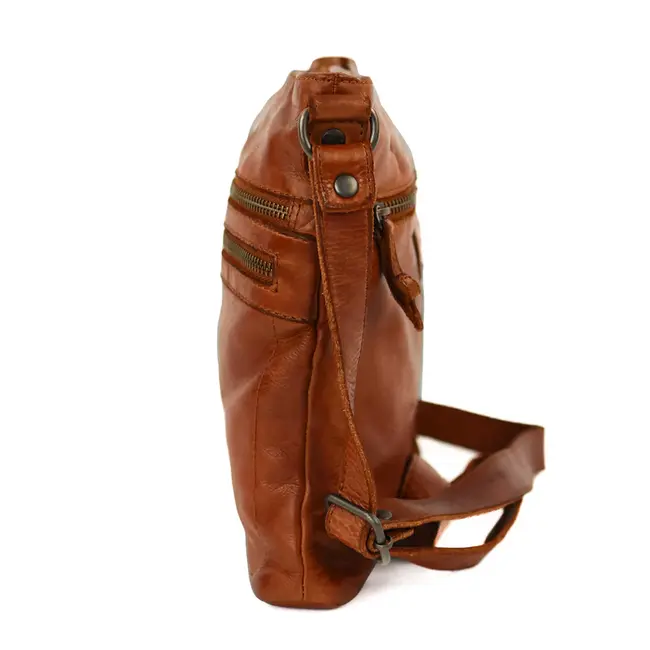 Bear Design  Schoudertas 'Luna' Cognac- Cow Lavato Collectie