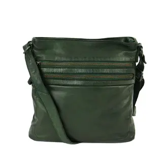 Bear Design Schoudertas 'Luna' Groen - Cow Lavato Collectie