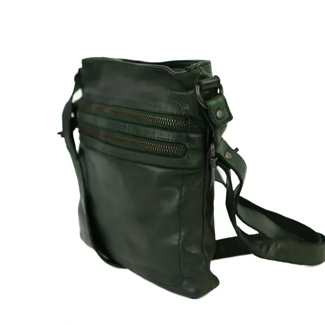 Bear Design  Schoudertas 'Luna' Groen - Cow Lavato Collectie
