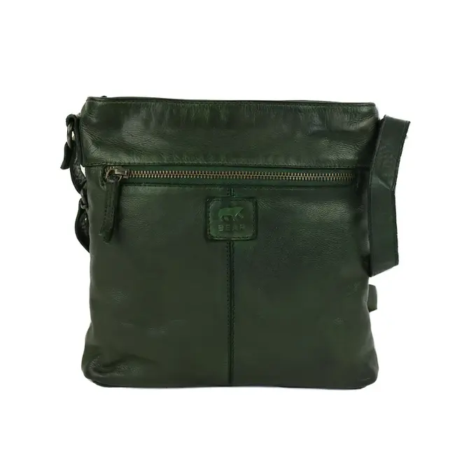 Bear Design  Schoudertas 'Luna' Groen - Cow Lavato Collectie