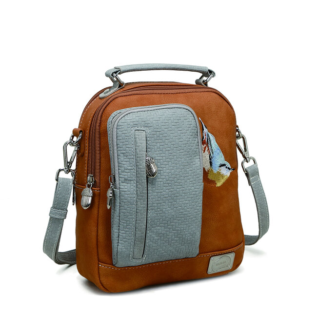 Hi-di-Hi 'Little Climber' Crossbody Bag Orange/L.Grey LCL04