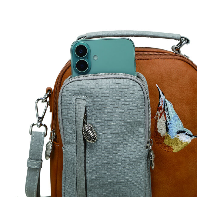 Hi-di-Hi 'Little Climber' Crossbody Bag Orange/L.Grey LCL04