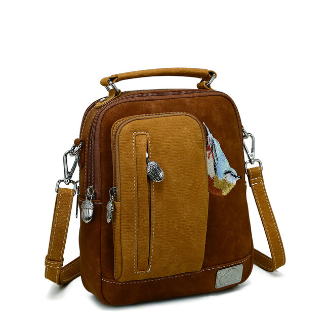 Hi-di-Hi 'Little Climber' Crossbody Bag Cognac/Peach LCL01