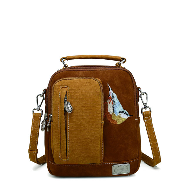 Hi-di-Hi 'Little Climber' Crossbody Bag Cognac/Peach LCL01