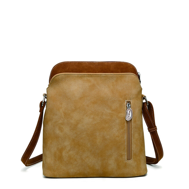 Hi-di-Hi 'Whistle' Schoudertas Peach/Cognac/Orange/Beige WH08