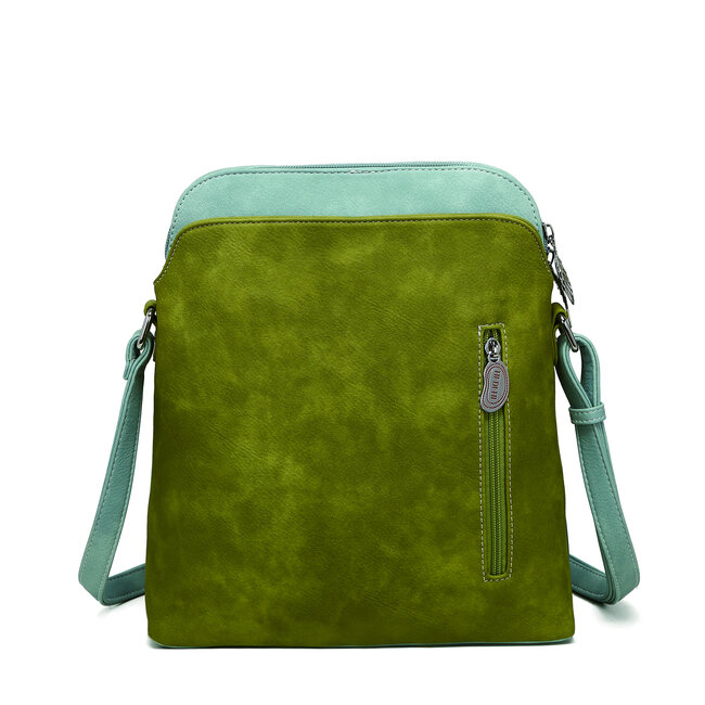 Hi-di-Hi 'Whistle' Schoudertas L.Green/L.Blue/Petrol/L.Grey WH07