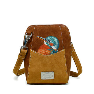 Hi-di-Hi 'Little Paradise' Crossbody Bag Cognac/Peach LP16