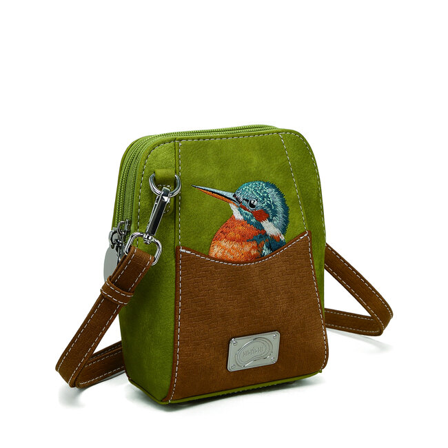 Hi-di-Hi 'Little Paradise' Crossbody Bag L.Green/Cognac LP15