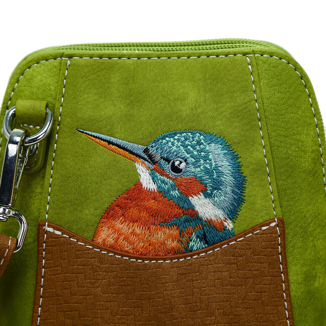 Hi-di-Hi 'Little Paradise' Crossbody Bag L.Green/Cognac LP15