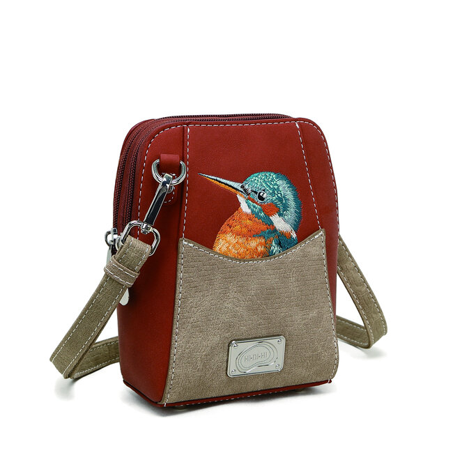 Hi-di-Hi 'Little Paradise' Crossbody Bag Red/Beige LP13