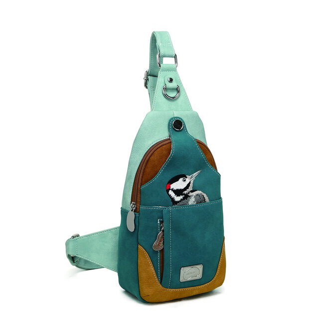 Hi-di-Hi Rugzak/Sling-bag 'Carol' L.Blue/Petrol - CL30