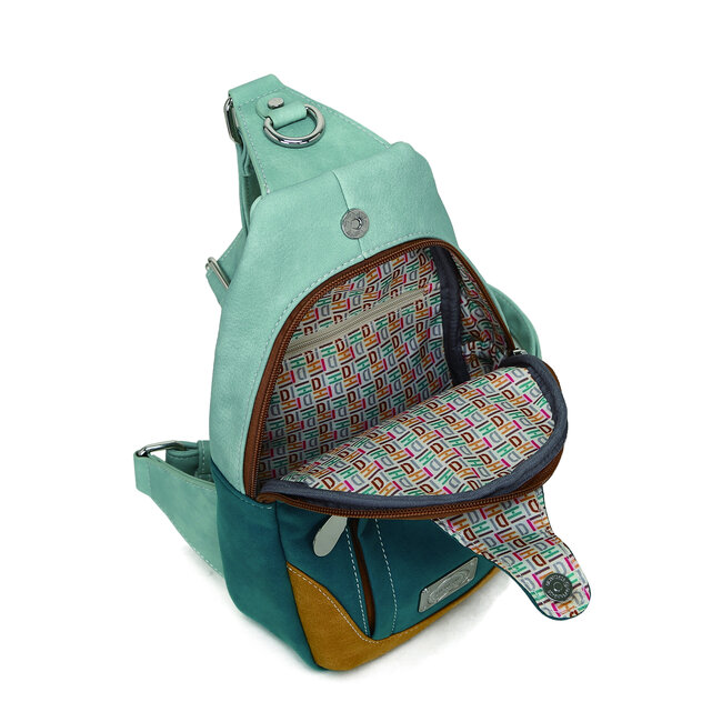 Hi-di-Hi Rugzak/Sling-bag 'Carol' L.Blue/Petrol - CL30