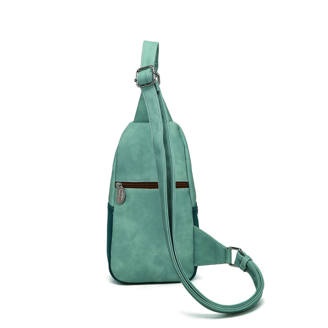 Hi-di-Hi Rugzak/Sling-bag 'Carol' L.Blue/Petrol - CL30