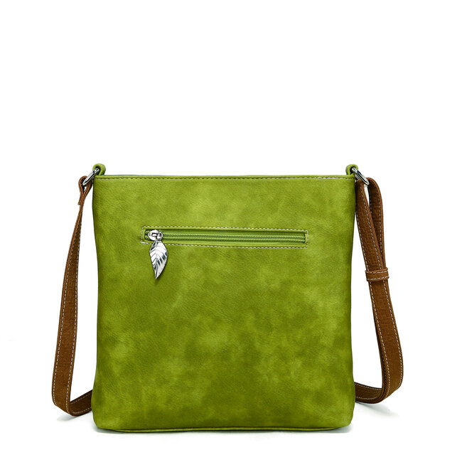 Hi-di-Hi 'Quack' Crossbody Bag L.Green/Petrol/Cognac QU07
