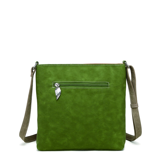 Hi-di-Hi 'Quack' Crossbody Bag Green/Cognac/Beige QU06