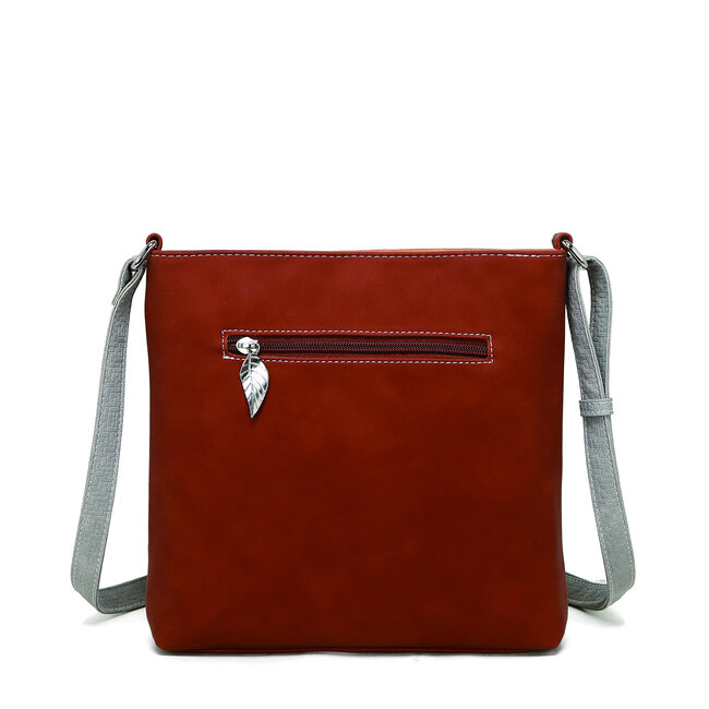 Hi-di-Hi 'Quack' Crossbody Bag Red/Orange/L. Grey QU05