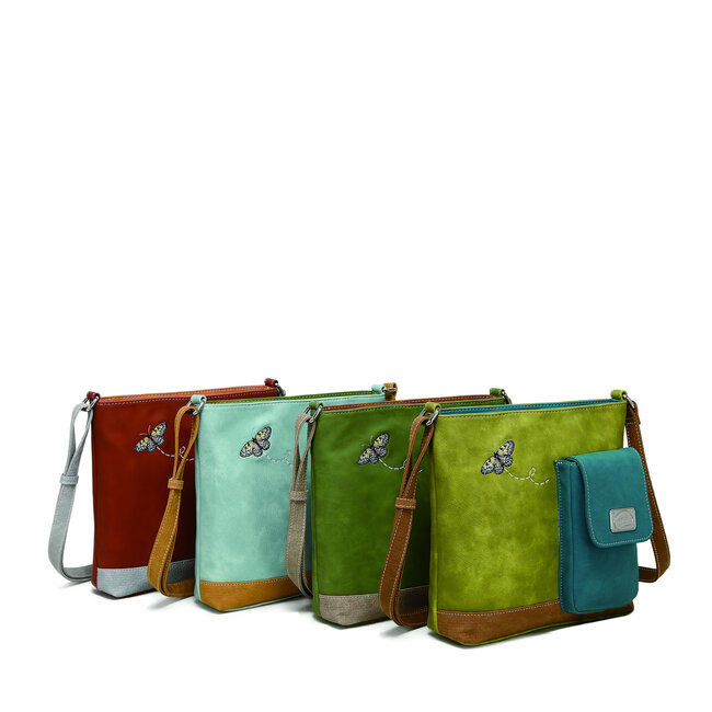 Hi-di-Hi 'Quack' Crossbody Bag Red/Orange/L. Grey QU05