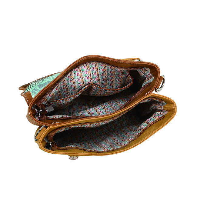 Hi-di-Hi 'King Shopper' Cognac/Peach- KS12