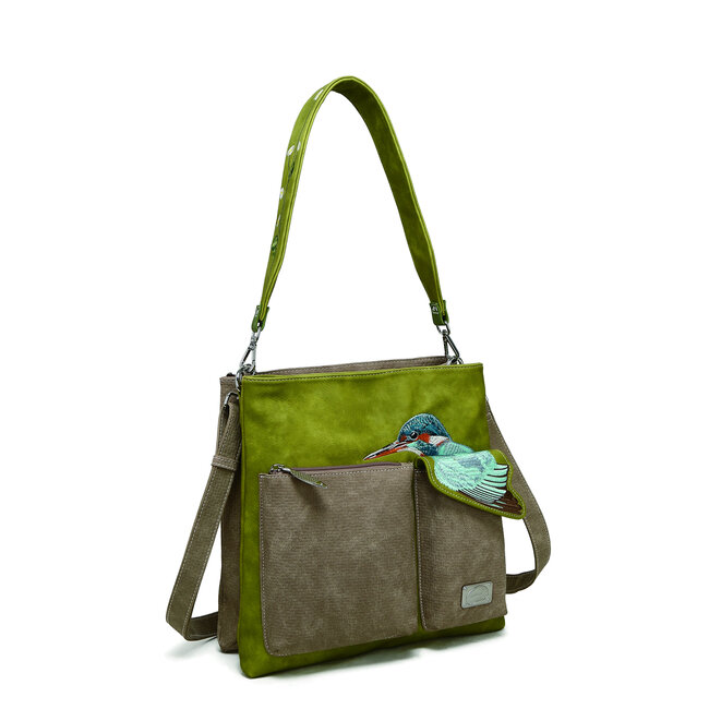 Hi-di-Hi 'King Shopper' L.Green/Beige- KS11