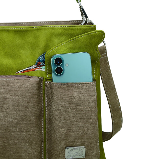 Hi-di-Hi 'King Shopper' L.Green/Beige- KS11