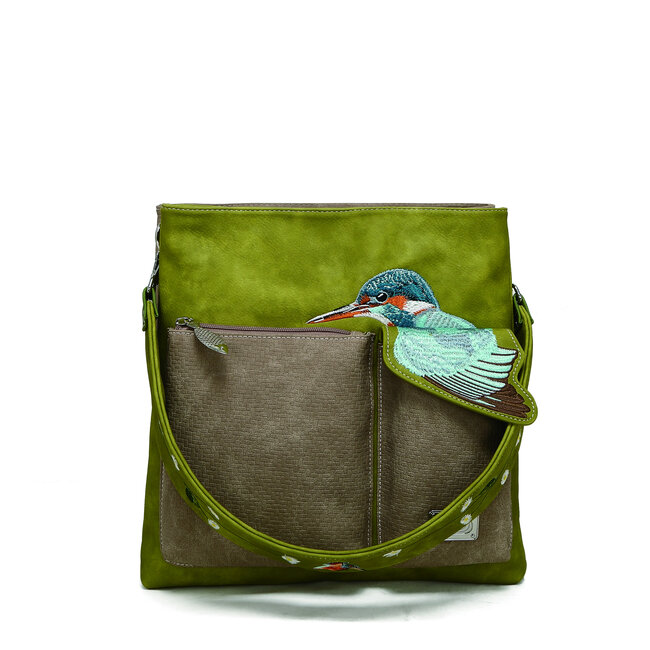 Hi-di-Hi 'King Shopper' L.Green/Beige- KS11