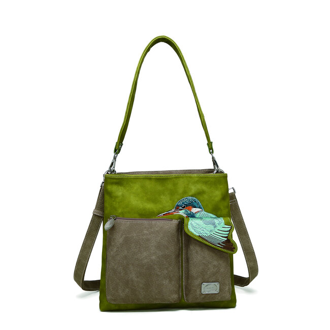 Hi-di-Hi 'King Shopper' L.Green/Beige- KS11
