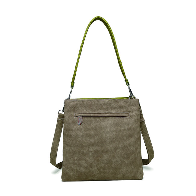 Hi-di-Hi 'King Shopper' L.Green/Beige- KS11